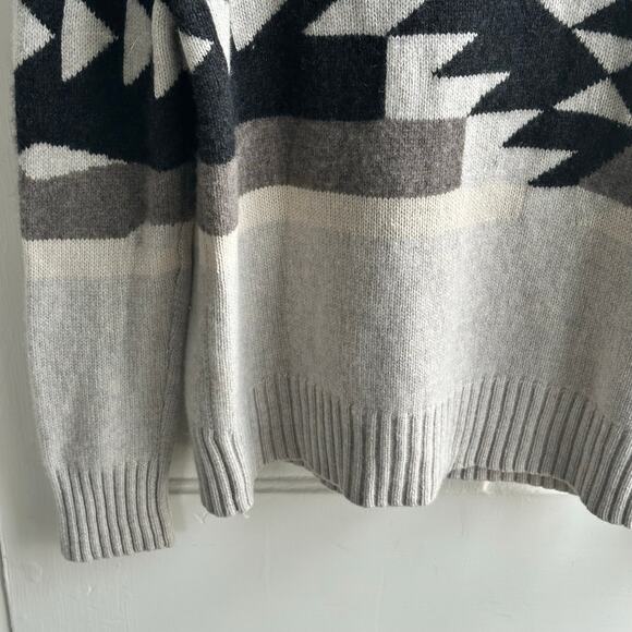 360 Cashmere Willa Tribal Southwestern Print Turtleneck Sweater - Picture 5 of 8